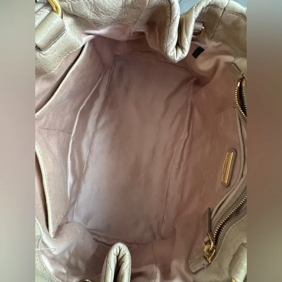 Miu Miu Beige Quilted Satchel, Rare - Picture 7 of 9